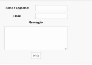 Creazione di un form per l'invio delle e-mail